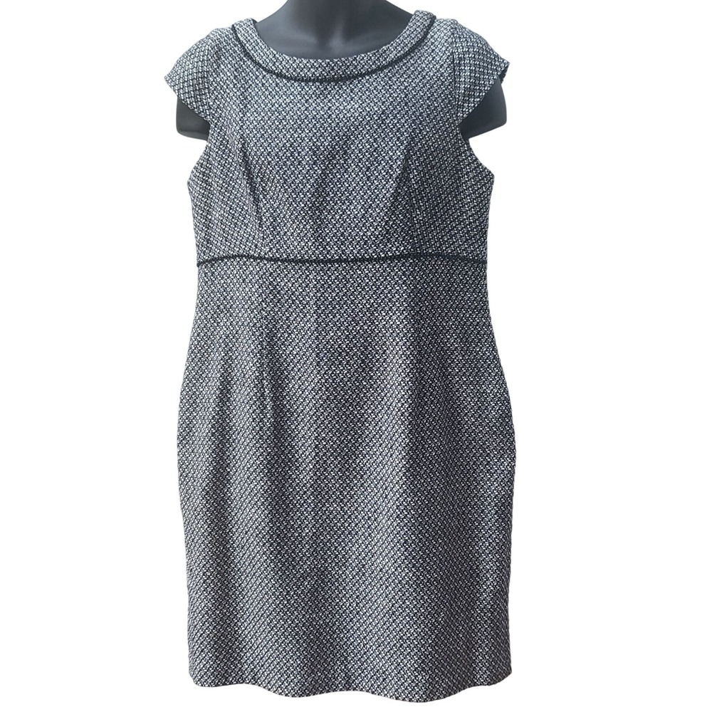 Karl Lagerfeld Paris Geometric Empire‎ Waist Dress Sz 10 Sleeveless Cocktail Mod